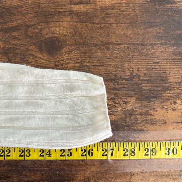 Banana Republic 100 Merino Wool Turtleneck Sweater Large Cream Ribbed Preppy EUC - Picture 5 of 8